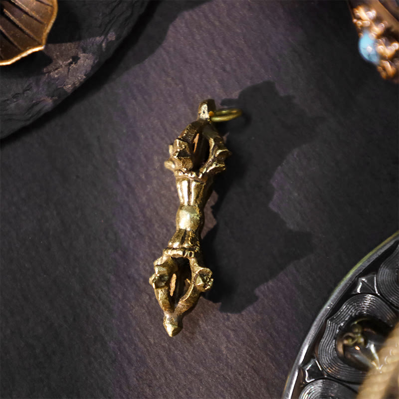 KarmaRipple's Nepal Handmade Double Dorje Bronze Enlightenment Strength Vajra p11