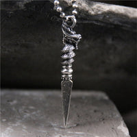 Collier pendentif de protection Dorje Vajra en argent sterling 925 de KarmaRipple, motif Année du Dragon