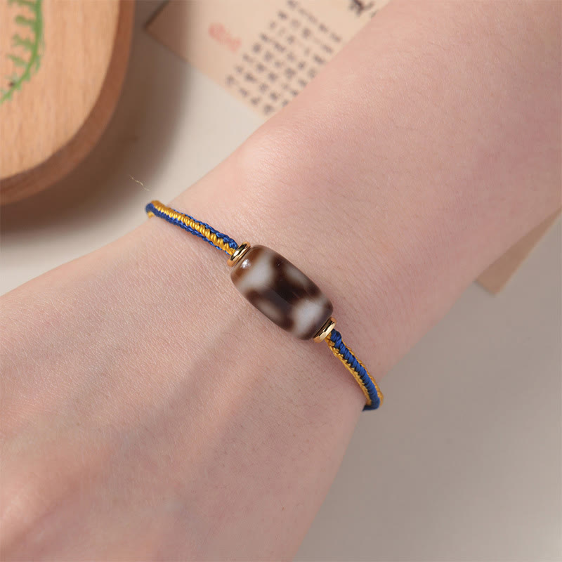 KarmaRipple's Tibetan Three-eyed Dzi Bead Fortune Happiness Bracelet p5