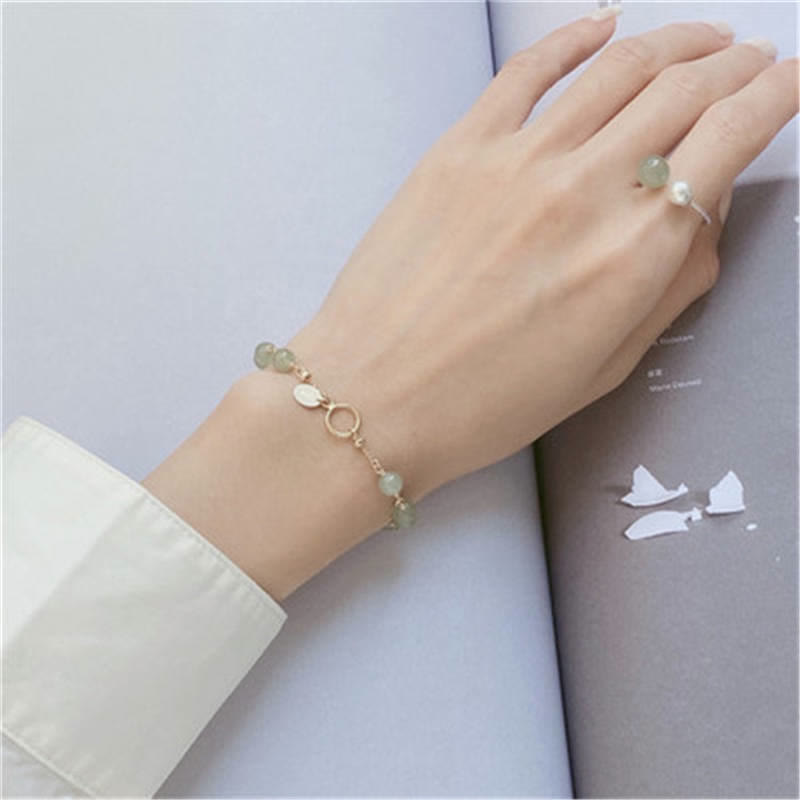KarmaRipple's Unique Authentic Hetian Jade 14K Gold filled Fortune Beaded Bracelet p5