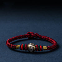 Bracelet tissé King Kong Om Mani Padme Hum en argent sterling 925 fait main au Tibet de KarmaRipple 
