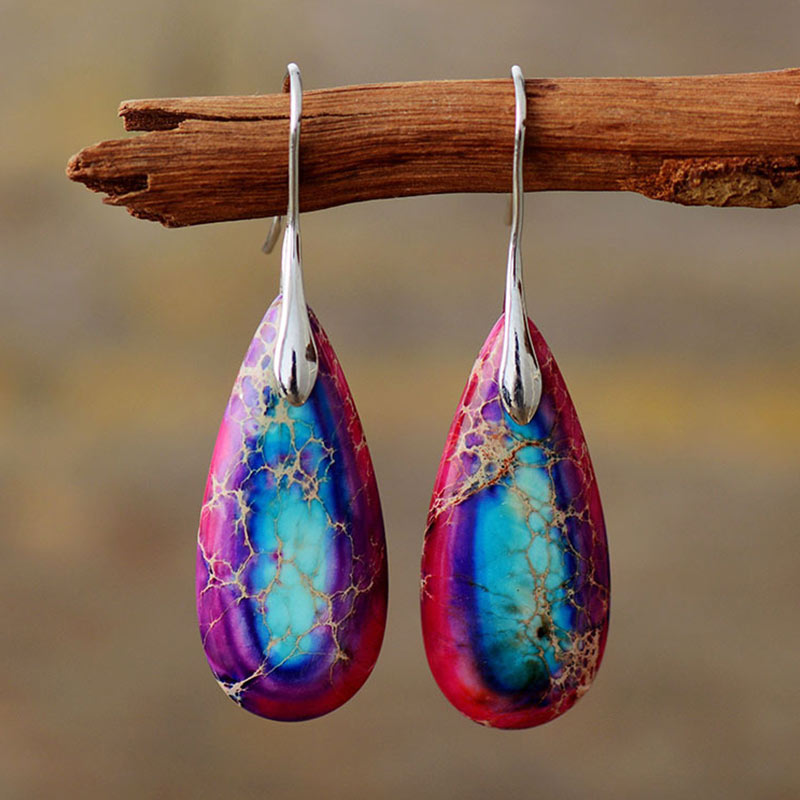 KarmaRipple's Emperor Stone Gemstone Happiness Earrings p3