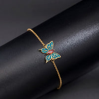 Bracelet chaîne Love en argent sterling 925 avec papillon et zircon de KarmaRipple
