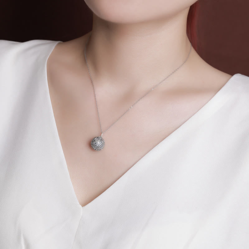 KarmaRipple's 990 Sterling Silver Fu Character Bronze Coin Fortune Fortune Chain Pendant Necklace p5