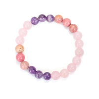 Bracelet à pampilles d'équilibrage spirituel en améthyste et quartz rose, 108 perles de Mala de KarmaRipple