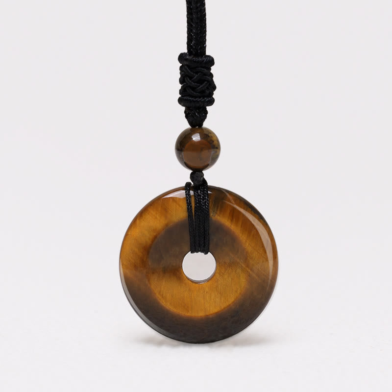 KarmaRipple's Fortunate Coin Necklace Balancing Gemstone Gemstone Pendant p5