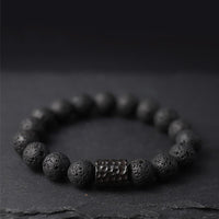 Bracelet d'équilibrage en pierre de lave, bois d'ébène et œil de tigre de KarmaRipple