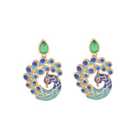 Boucles d'oreilles porte-bonheur en agate verte paon ivoire authentiques de KarmaRipple
