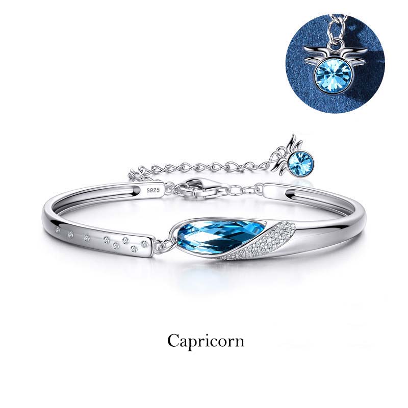KarmaRipple's 925 Silver Plated Bronze 12 Constellations of the Zodiac Talisman Bracelet p30