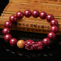 Bracelet tibétain en cinabre Pixiu Calm de KarmaRipple