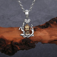 Collier pendentif en argent sterling 925 avec poignée Bouddha zen Ruyi de KarmaRipple