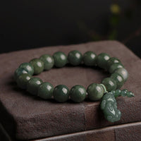 Bracelet de prospérité PiXiu en jade tibétain de KarmaRipple