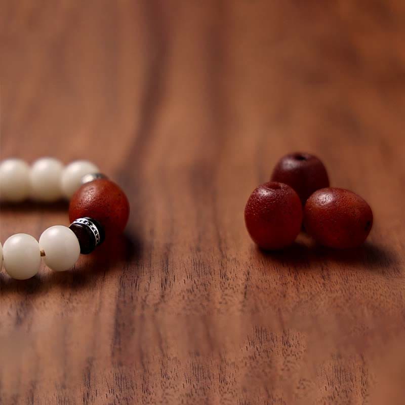 KarmaRipple's Tibet 108 Mala Beadwork Bodhi Seed Bagua Vajra Dzi Bead Gray Agate Wealth Bracelet p7