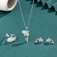 Ensemble de boucles d'oreilles et collier avec pendentif porte-bonheur en argent sterling 925 et jade Hetian rouge et agate de KarmaRipple