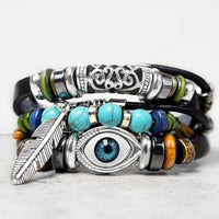 Bracelet de purification contre le mauvais œil en turquoise tibétain de KarmaRipple