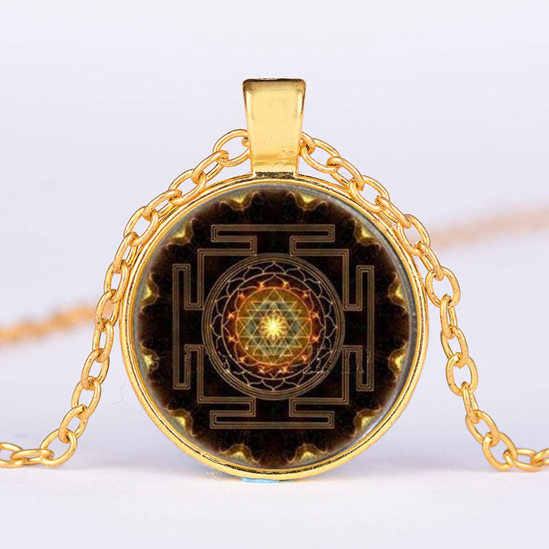 KarmaRipple's Sacred Sri Yantra Time Gemstone Pendant p4