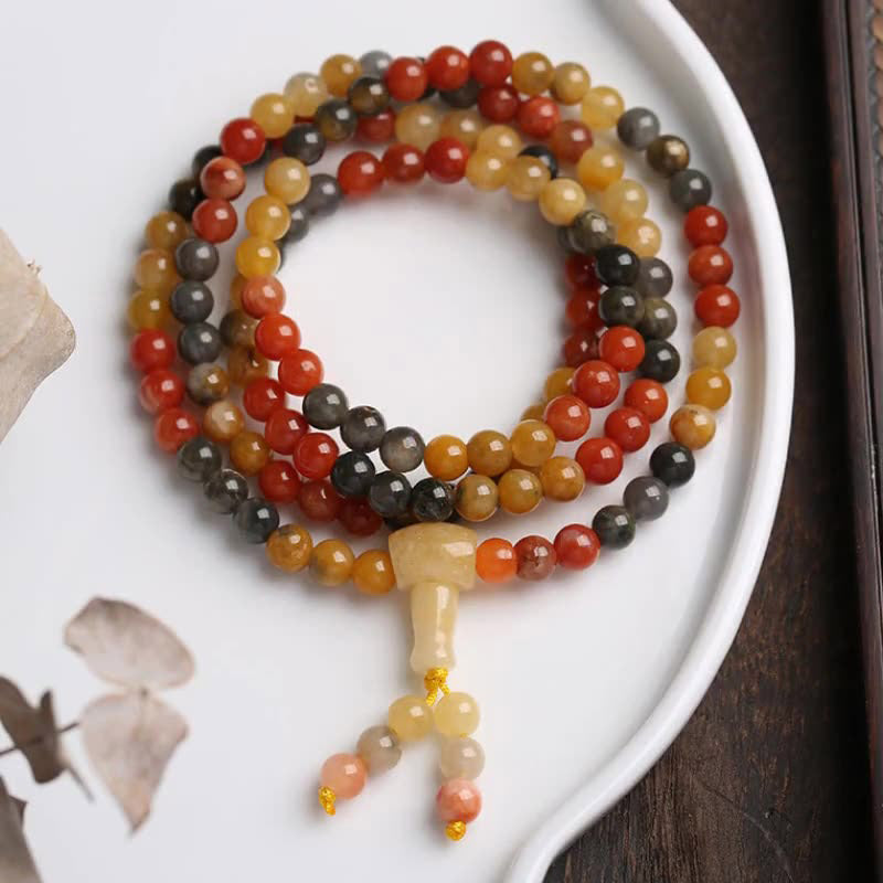 KarmaRipple's 108 Beadwork Authentic Red Agate Mala Protection Bracelet p11