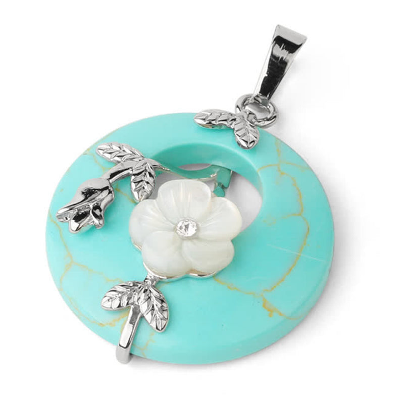 KarmaRipple's Various Gemstone Amethyst Green Aventurine Flower Balancing Pendant Necklace p52