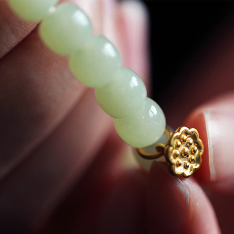 KarmaRipple's Jade Lotus Abundance Adjustable Bracelet p13