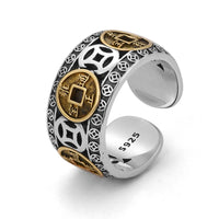 Bague ajustable d'équilibre en pièces des cinq empereurs de KarmaRipple