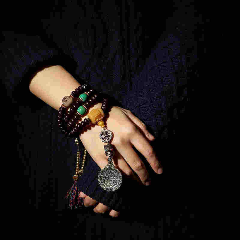 KarmaRipple's Tibet 108 Mala Beadwork Purple Bodhi Seed Bagua Vajra Auspiciousness Bracelet p7