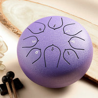 Kit de batterie à 8 notes de 6 pouces avec motif lotus et méditation équilibrée en acier de KarmaRipple