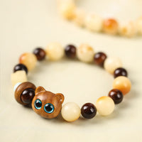 Bracelet de paix en forme de patte de chat, de graine de Bodhi et de bois de santal, porte-bonheur et mignon, de KarmaRipple