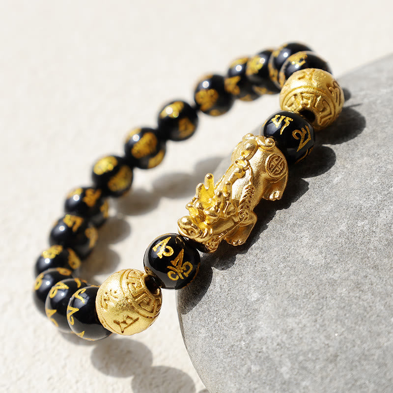 KarmaRipple's FengShui PiXiu Obsidian Wealth Bracelet p4