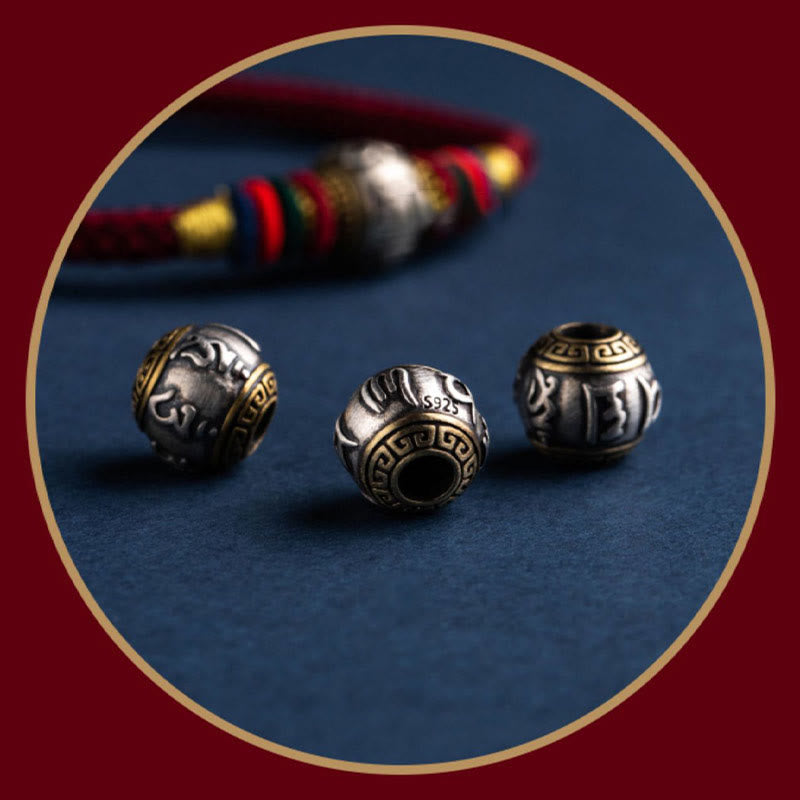 KarmaRipple's 925 Sterling Silver Tibet Handmade Om Mani Padme Hum Fortune Protection King Kong Weave Woven Bracelet p16