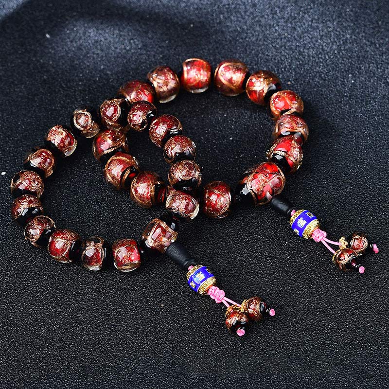 KarmaRipple's Tibetan Dragon Vein Agate Balancing Bracelet p13