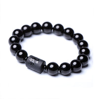 Bracelet Dragon Phénix en Obsidienne Noire Purifiant l'Âme de KarmaRipple