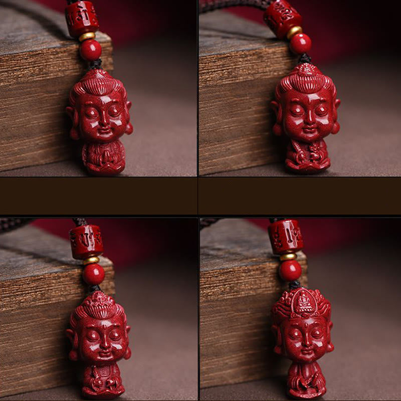KarmaRipple's Chinese Zodiac Natal Buddha Authentic Cinnabar Amulet Keep Away Evil Spirits Pendant Necklace p22