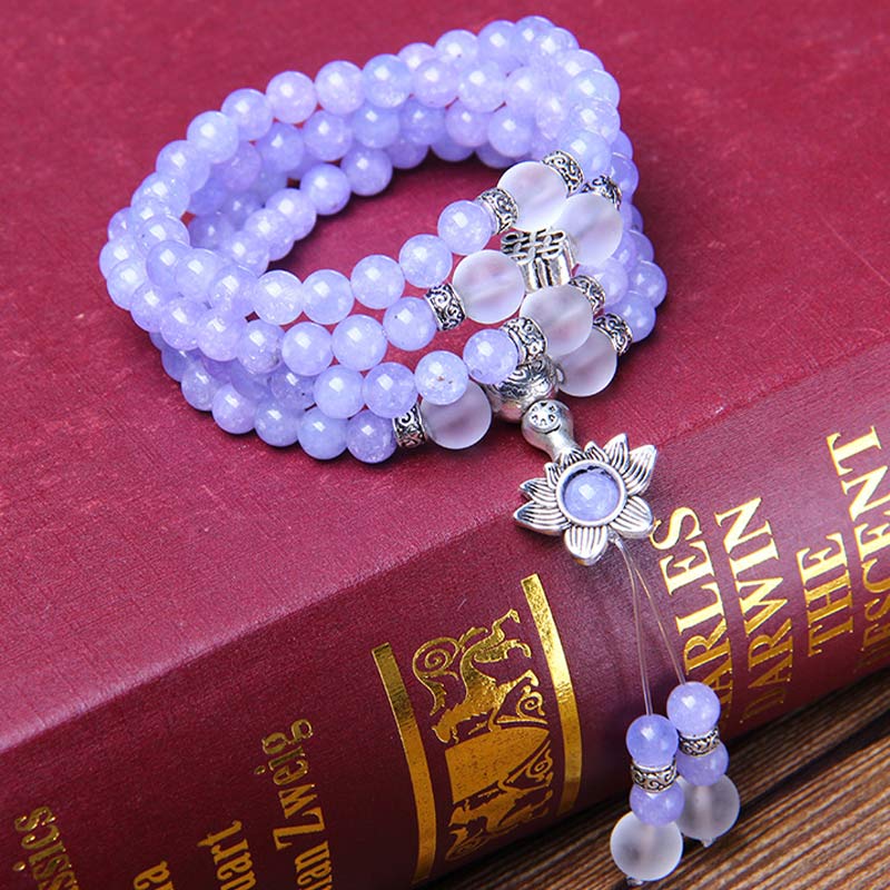 KarmaRipple's Purple Jasper Bead Strength Bracelet Mala p3