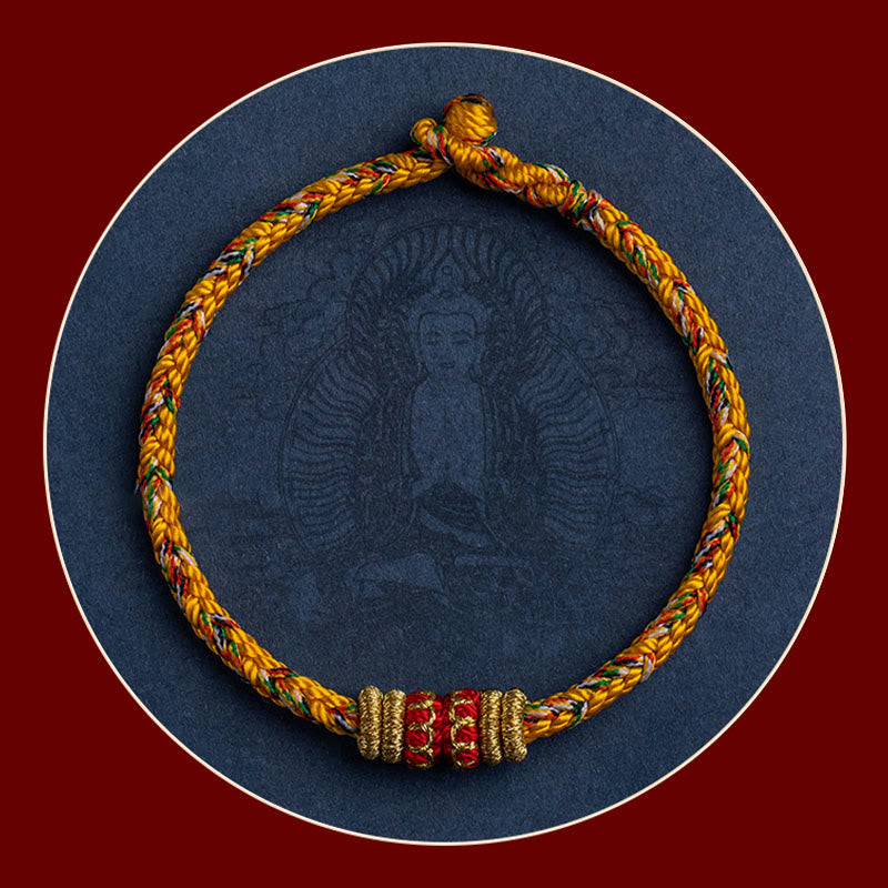 KarmaRipple's Tibet Handmade Chinese Zodiac Natal Buddha Fortune Strength Woven String Bracelet p26