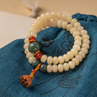 Bracelet double tour Talisman Paix Bodhi Seed Lotus Pod de KarmaRipple