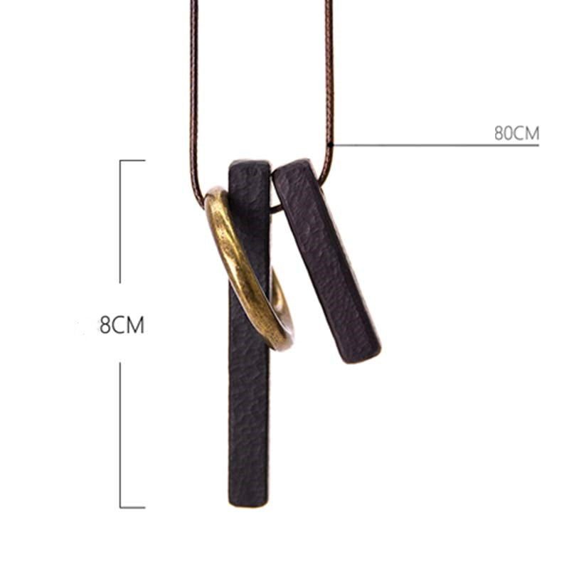 KarmaRipple's Zen Circle Ebony Wood Enlightenment Pendant Necklace p13