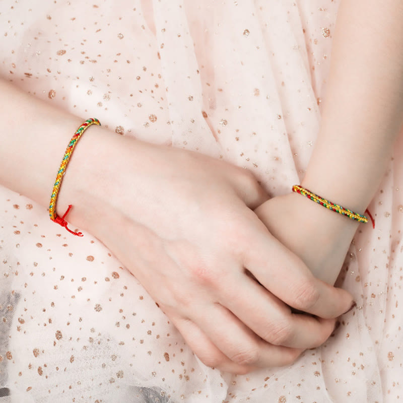 KarmaRipple's 925 Sterling Silver Dragon Boat Festival Fu Character Zongzi Pattern Fortune Handmade Multicolored Child Adult Bracelet p5