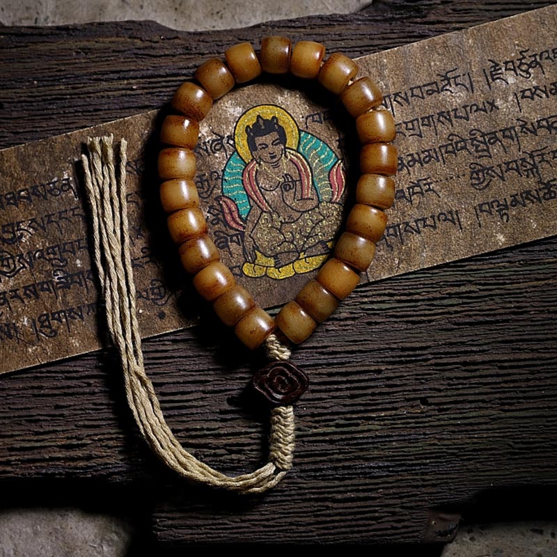 KarmaRipple's Tibetan Yak Bone Balance Strength Wrist Mala p4
