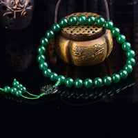 Authentique mala de poignet en agate verte de KarmaRipple, décoration de voiture