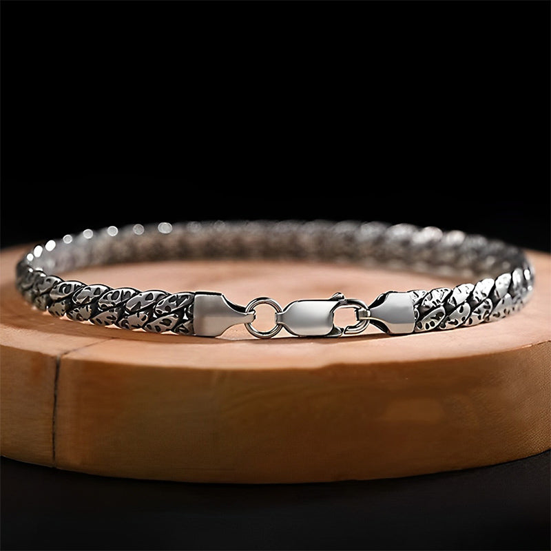 KarmaRipple's Simple Dotted Texture Design Bronze Fortune Buckle Bracelet p8