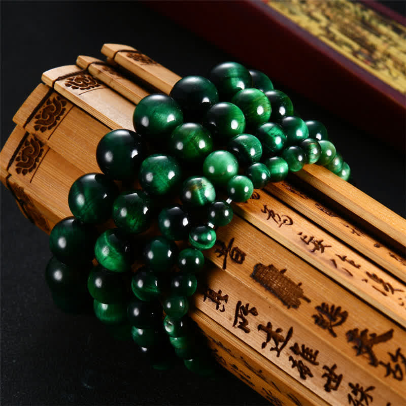 KarmaRipple's Authentic Green Tiger Eye Strength Bracelet p4