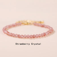 Bracelet chaîne d'équilibrage en quartz fraise, préhnite, péridot, lazurite, pierre précieuse rose et tourmaline de KarmaRipple