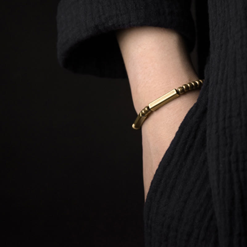 KarmaRipple's Tibetan Simple Design Bronze Wealth Fortune Bracelet p6