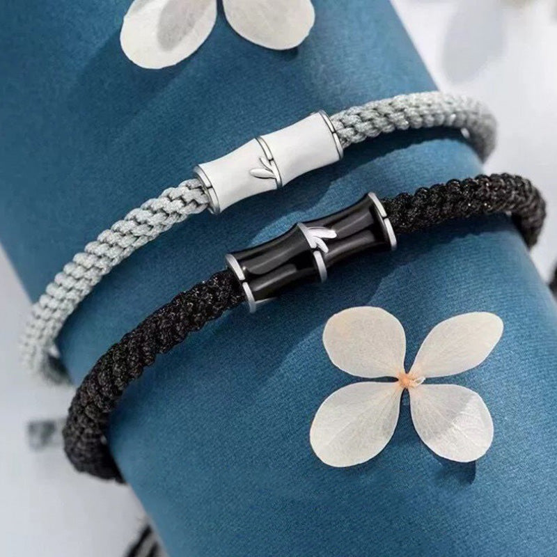 KarmaRipple's Bamboo Pattern Balancing Pair Rope Bracelet p5