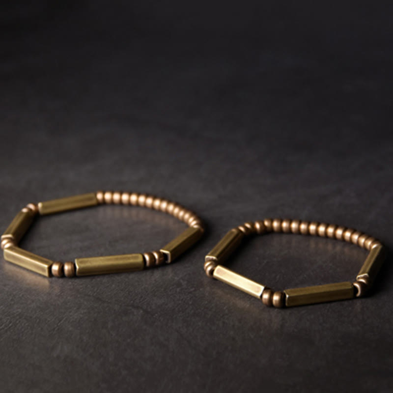 KarmaRipple's Tibetan Simple Design Bronze Wealth Fortune Bracelet p5