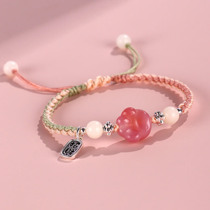 KarmaRipple's Yanyuan Agate Cat Claw Paw Ivory Bodhi Seed Fu Character Positive Woven Rope Bracelet p16