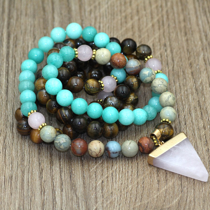 KarmaRipple's 108 Beadwork Authentic Stone Tiger Eye Mala Balancing Bracelet p2