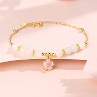 Bracelet de protection en argent sterling 925 et jade ivoire Hetian de KarmaRipple