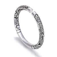 Bracelet ajustable de protection et de fortune avec nuages ​​de bon augure et dragon de KarmaRipple