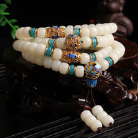 Bracelet de richesse authentique en perles de Bodhi Seed Mala 108 de KarmaRipple